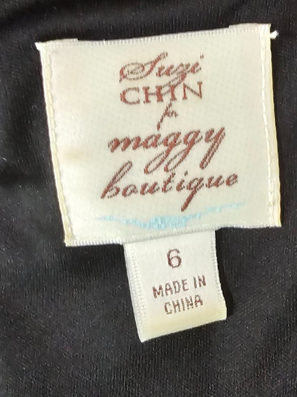 Suzi Chin for Maggy Boutique Draped Knot‑Front Jersey Dress – Size 6 (Vintage) - Picture 5 of 6